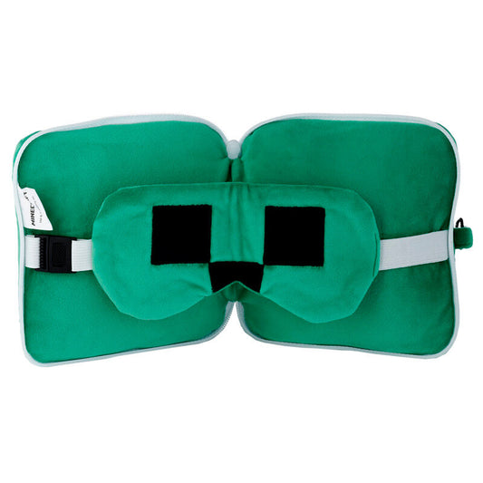Relaxeazzz Minecraft Creeper travel pillow eye mask