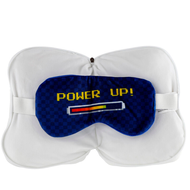 Relaxeazzz Game Over travel pillow eye mask