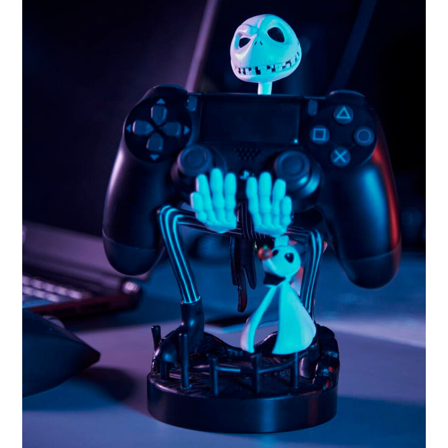 Disney Nightmare Before Christmas Jack Skellington figure clamping bracket Cable guy 21cm