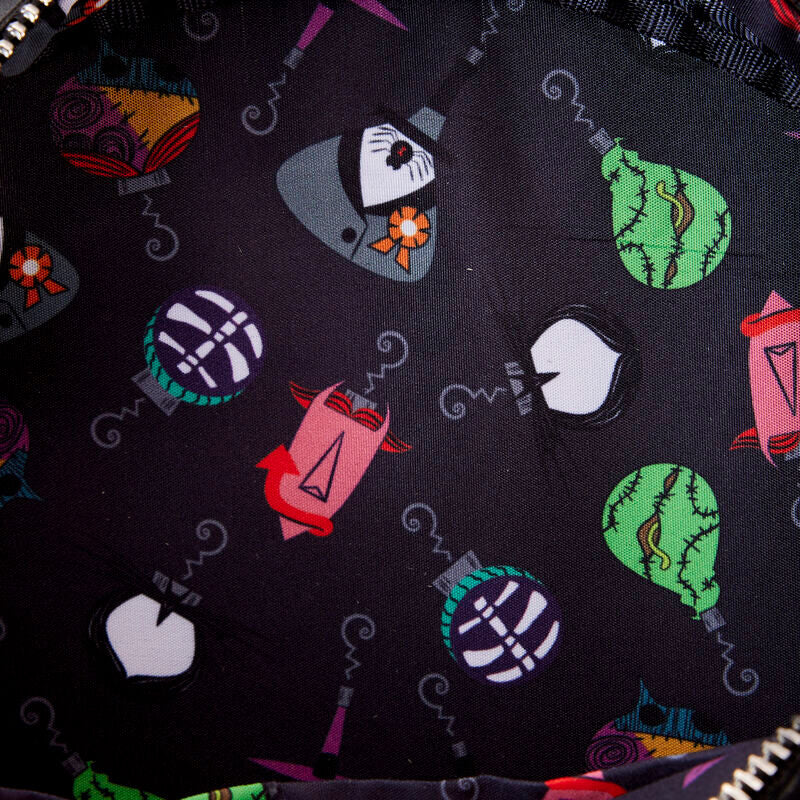 Loungefly Disney Nightmare Before Christmas Wreath String Lights Glow crossbody bag
