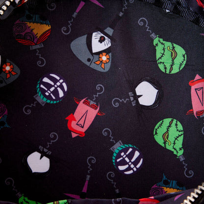 Loungefly Disney Nightmare Before Christmas Wreath String Lights Glow crossbody bag