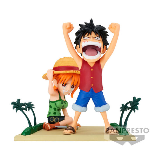 One Piece WCF Log Stories Luffy & Nami figure 7cm