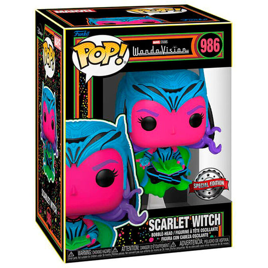 Wandavision Pop! Vinile Figura Scarlet Witch(blacklight) 9 Cm Exclusive 986