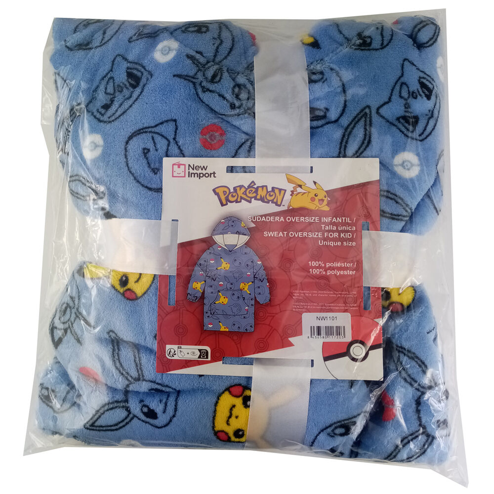 Pokemon oversize sweatshirt coat kids coral