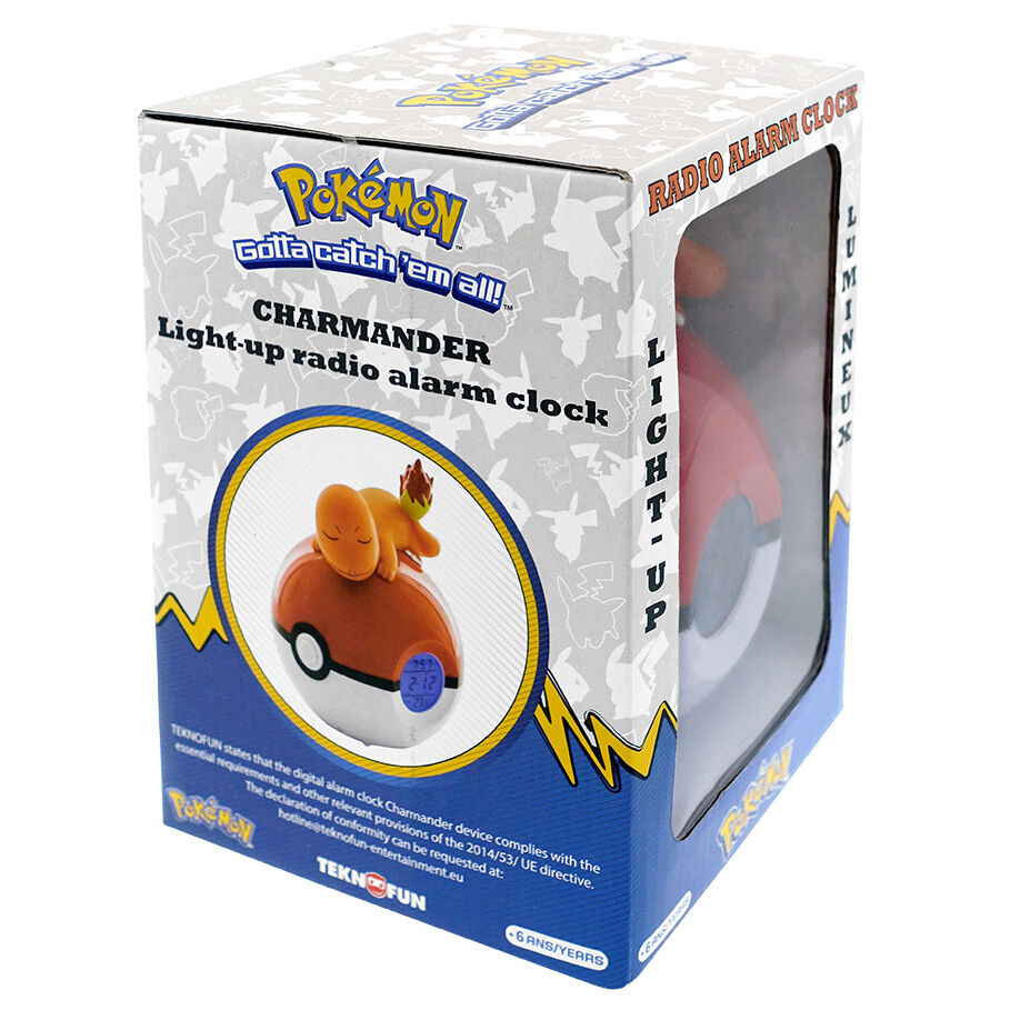 Pokemon Charmander Pokeball lamp alarm clock