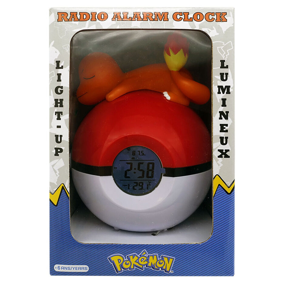 Pokemon Charmander Pokeball lamp alarm clock