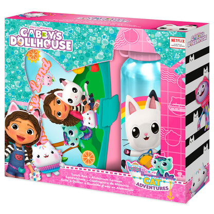 Gabbys Dollhouse lunch box + aluminium bottle set 500ml