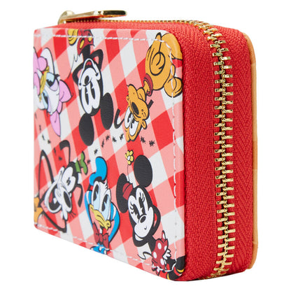 Loungefly Disney Mickey Friends Picnic Blanket accordion wallet