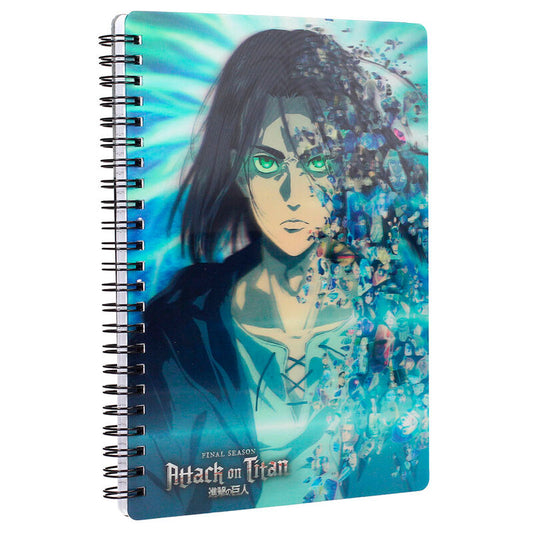 Attack on Titans Blue 3D notebook