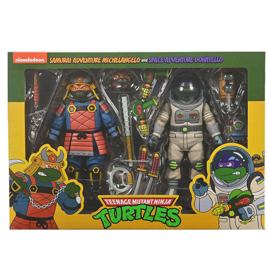 Teenage Mutant Ninja Turtles Space Adventure Donatello &#38; Samurai Adventure Michelangelo set 2 figures 18cm