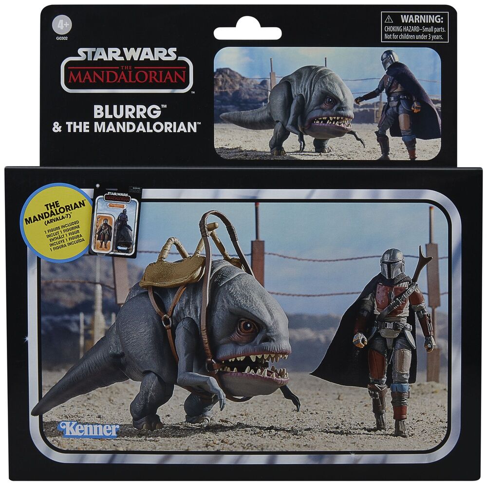 Star Wars The Mandalorian - Blurrg & Mandalorian set 2 figures 9,5cm