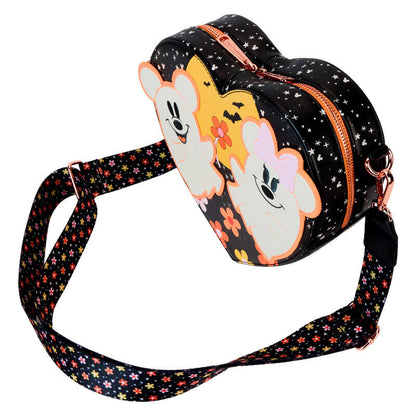 Loungefly Disney Mickey Minnie Floral Ghost shoulder bag
