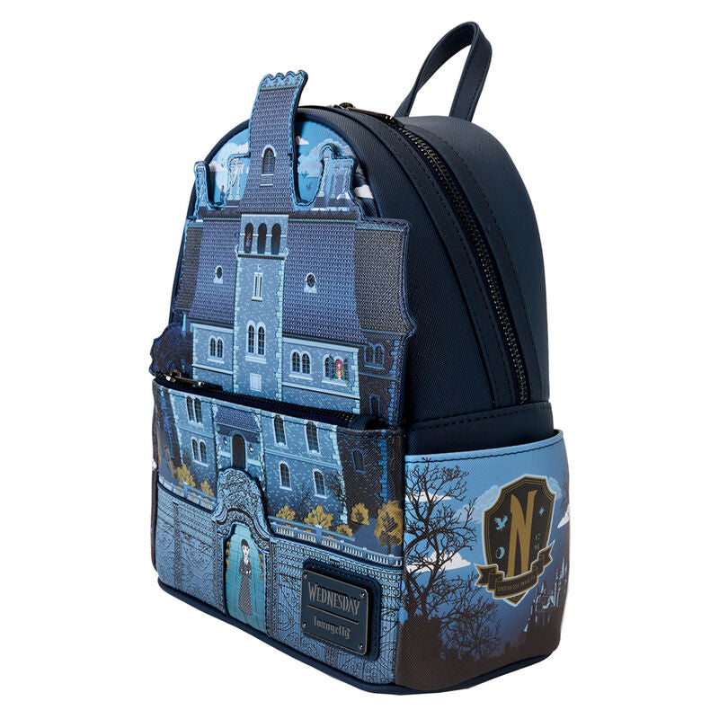 Loungefly Wednesday Nevermore Academy backpack