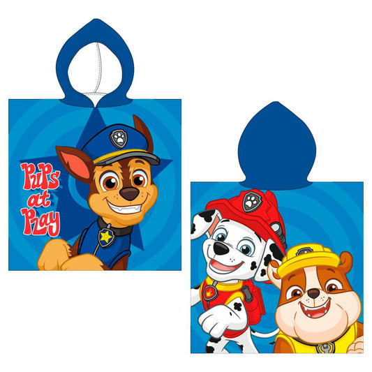 Paw Patrol microfibre poncho beach towel