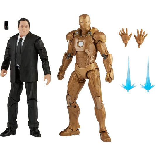 Marvel The Infinity Saga Iron Man 3 Happy Hogan and Iron Man Mark XXI set 2 figures 15cm