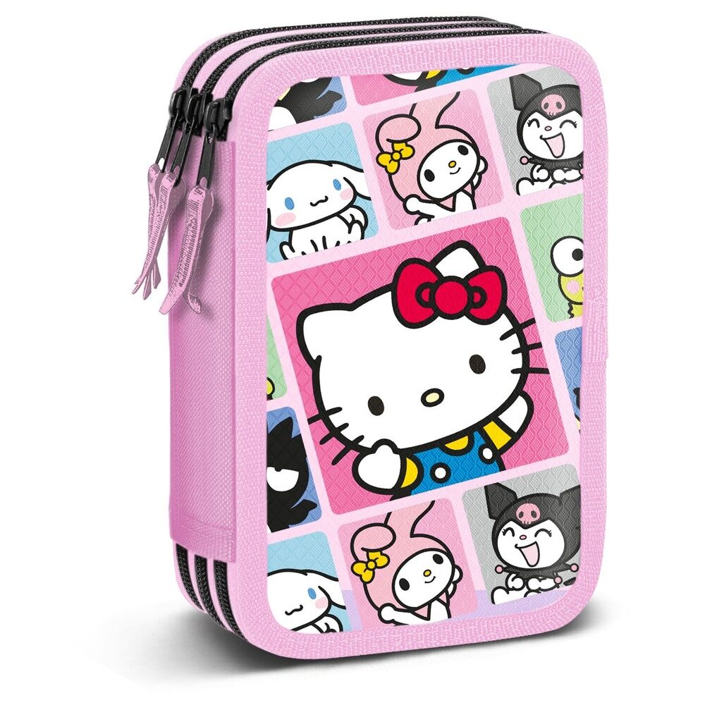 Hello Kitty Panels triple pencil case