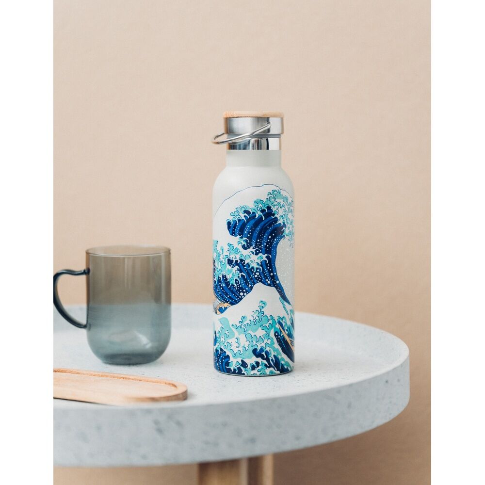 The Great Wave of Kanagawa Hokusai Stainless steel bottle 500ml