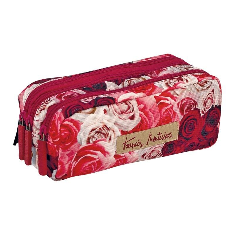 Roses triple pencil case