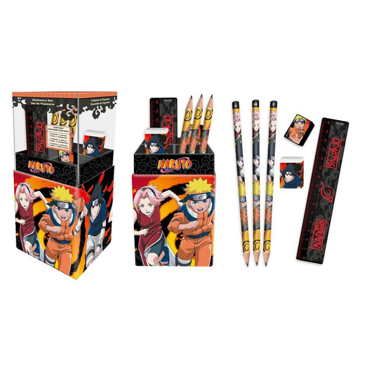 Naruto Shippuden Pencil holders with stationery