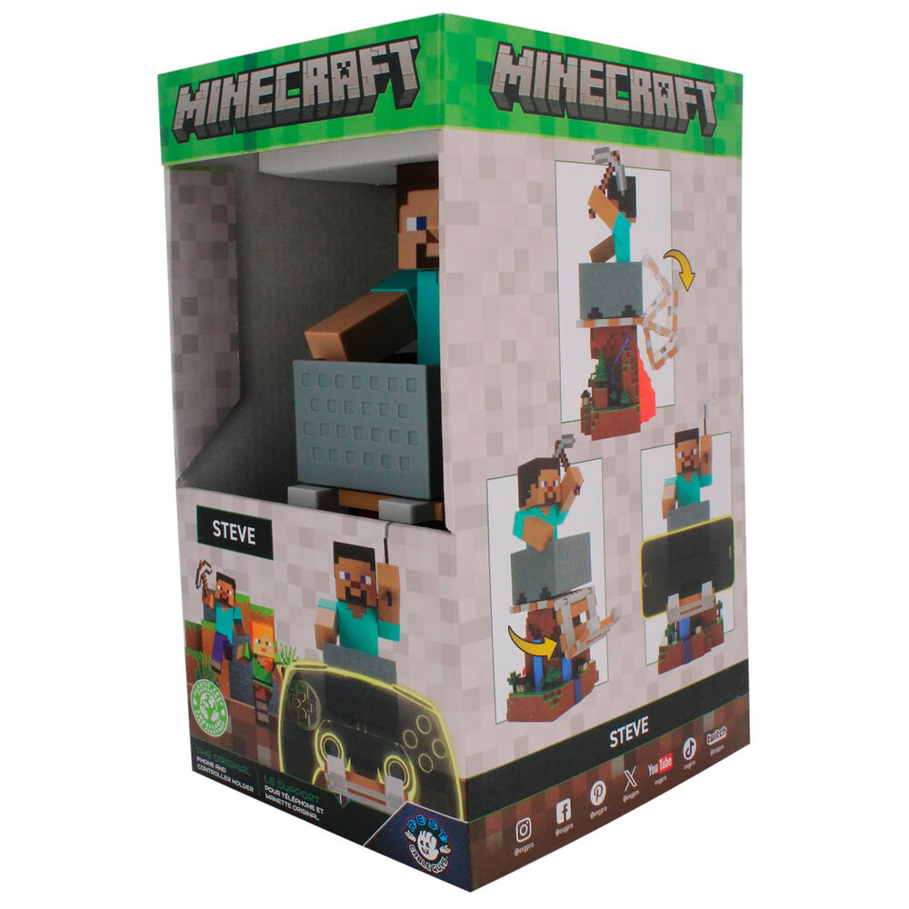 Minecraft Steve clamping bracket Cable guy 20cm