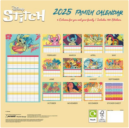 Disney Stitch Family planning calendar