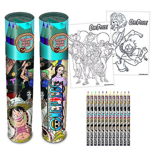 One Piece Set tube of coloured pencils