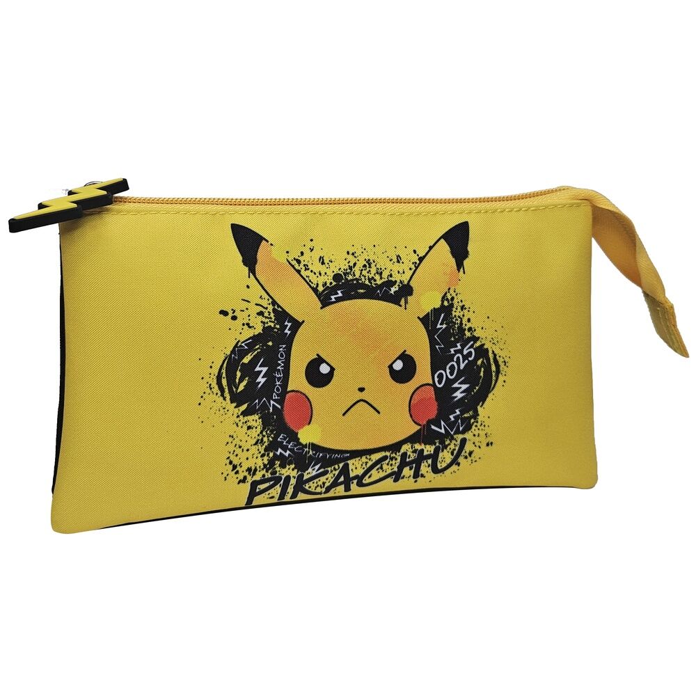 Pokemon Skate Face triple pencil case