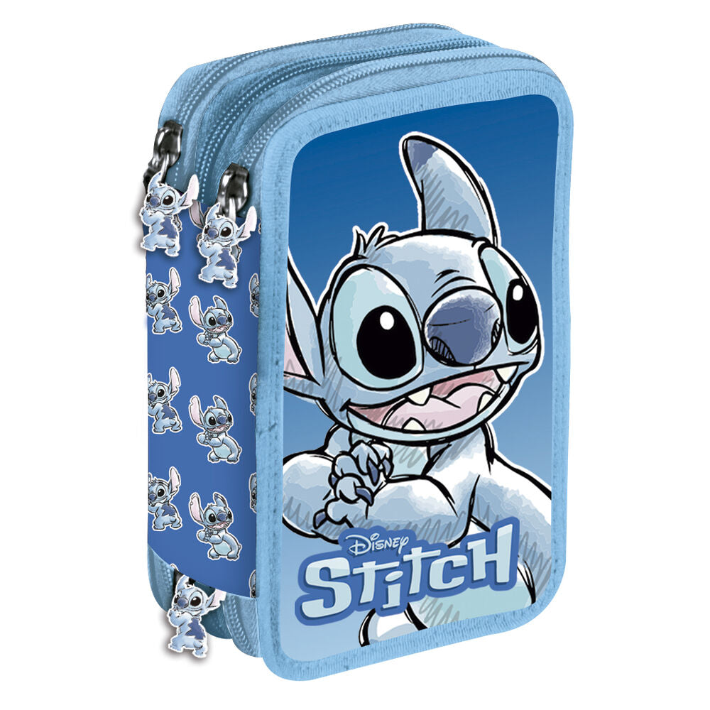 Disney Stitch triple pencil case