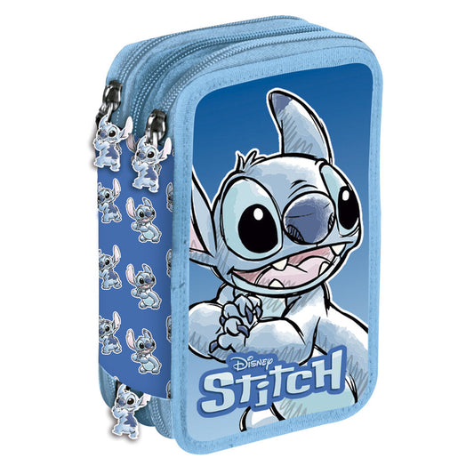 Disney Stitch triple pencil case