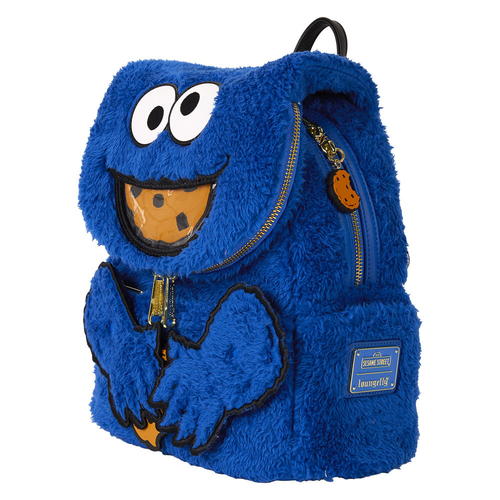 Loungefly Sesame Street Cookie Monster Plush backpack + purse