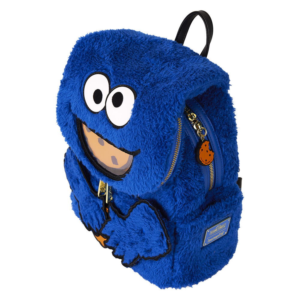 Loungefly Sesame Street Cookie Monster Plush backpack + purse