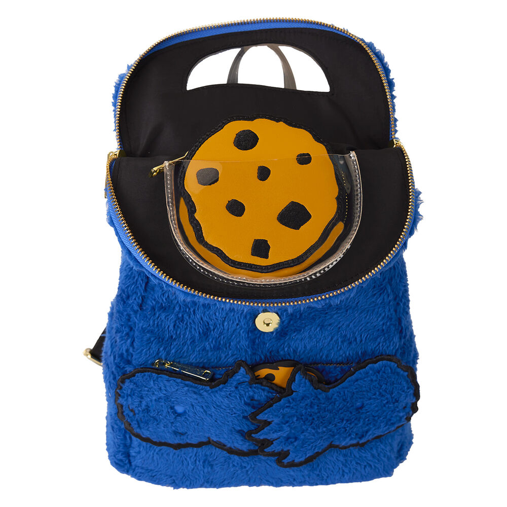 Loungefly Sesame Street Cookie Monster Plush backpack + purse