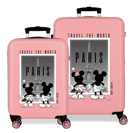Disney Mickey & Minnie ABS pack 2 trolley suitcases