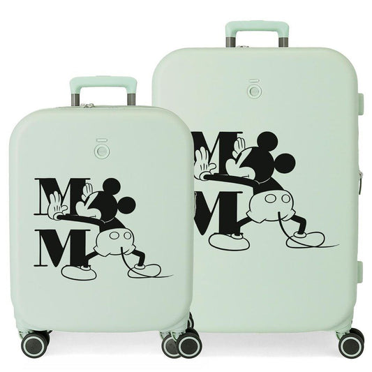 Disney Mickey Happiness ABS pack 2 trolley suitcases 55cm & 70cm