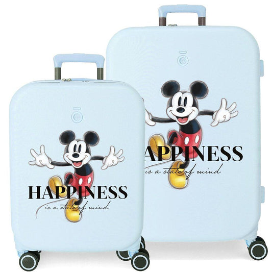 Disney Mickey Happiness ABS pack 2 trolley suitcases 55cm & 70cm