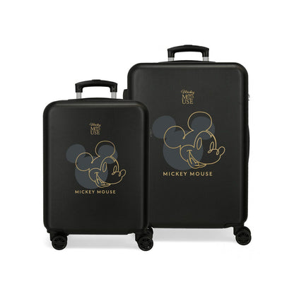 Disney Mickey Outline ABS pack 2 trolley suitcases 55cm & 65cm