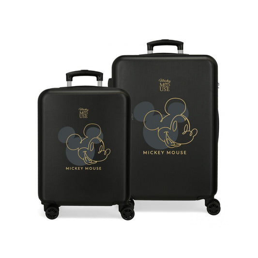 Disney Mickey Outline ABS pack 2 trolley suitcases 55cm & 65cm