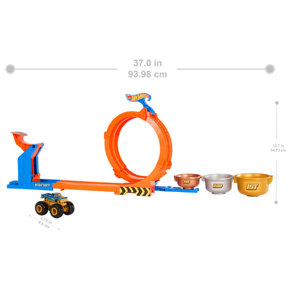 Hot Wheels Monster Trucks Loop and Flip Trophy Challenge