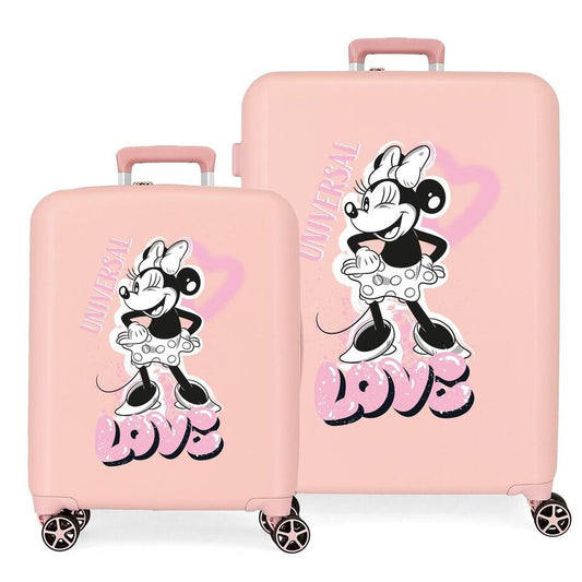 Disney Minnie Heart ABS pack 2 trolley suitcases I