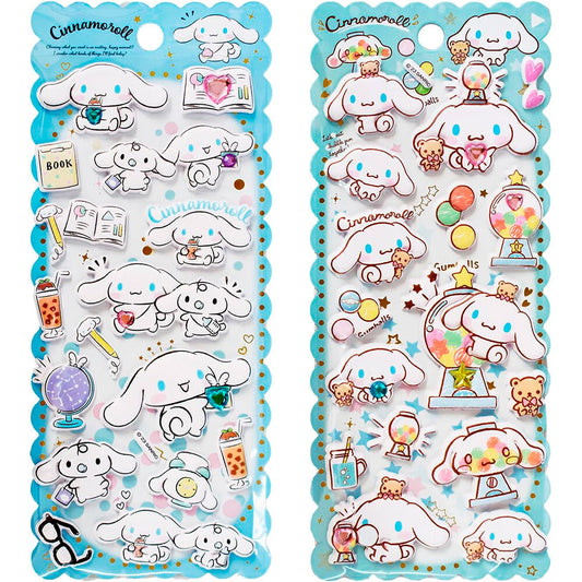 Hello Kitty Cinnamoroll assorted Embossed stickers - 1 Random Set