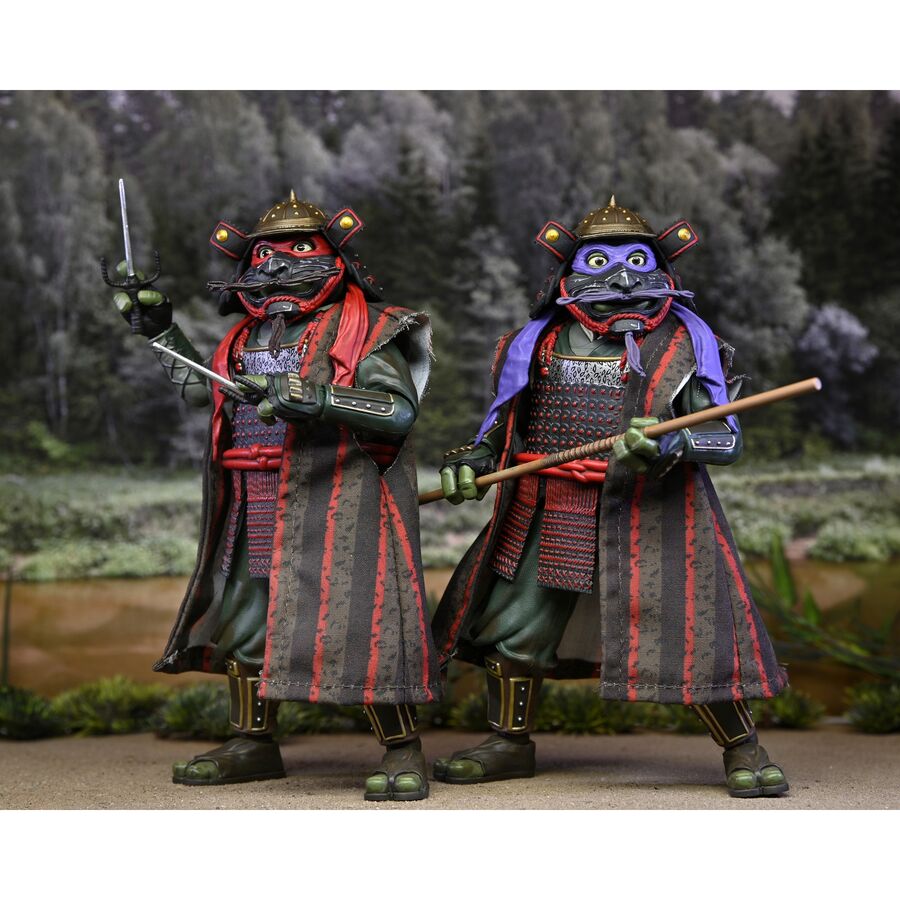 Ninja Turtles 3 Teenage Mutant Donatello &#38; Raphael pack 2 figures 18cm