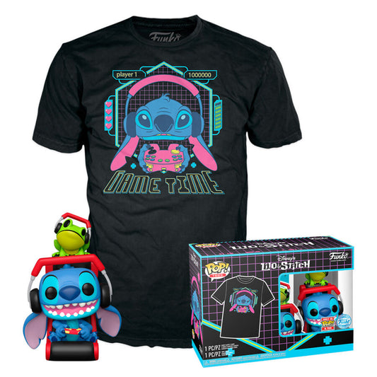 Set figure POP Tee Disney Stitch Gamer Stitch with Frog