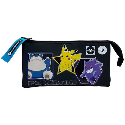 Pokemon Geo pencil case triple
