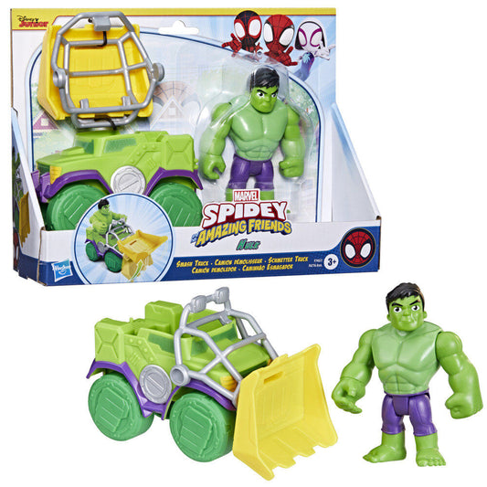 Marvel Spidey and His Amazing Friends Set Wrecking truck + Hulk figure