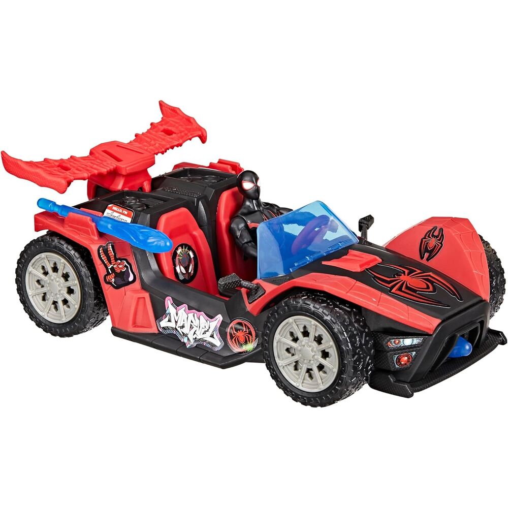 Marvel Spider-Man Venom Versus Launcher car + Miles Morales figure