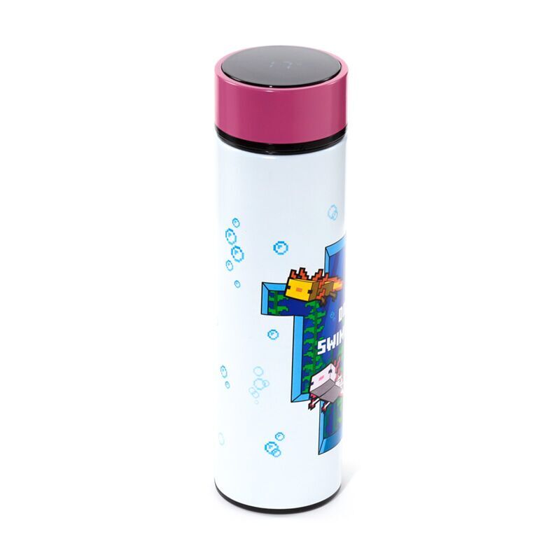 Minecraft Axolotl thermos stainless steel bottle thermometer 450ml