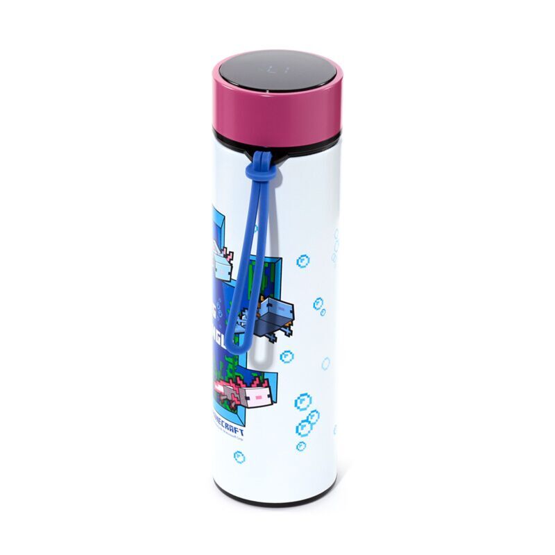 Minecraft Axolotl thermos stainless steel bottle thermometer 450ml