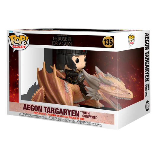 POP figure Rides House of the Dragon Aegon Targaryen with Sunfyre 135