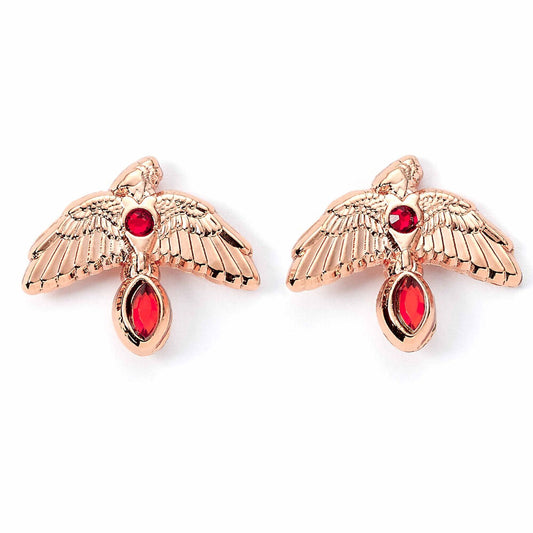 Harry Potter Fawkes Rose earrings