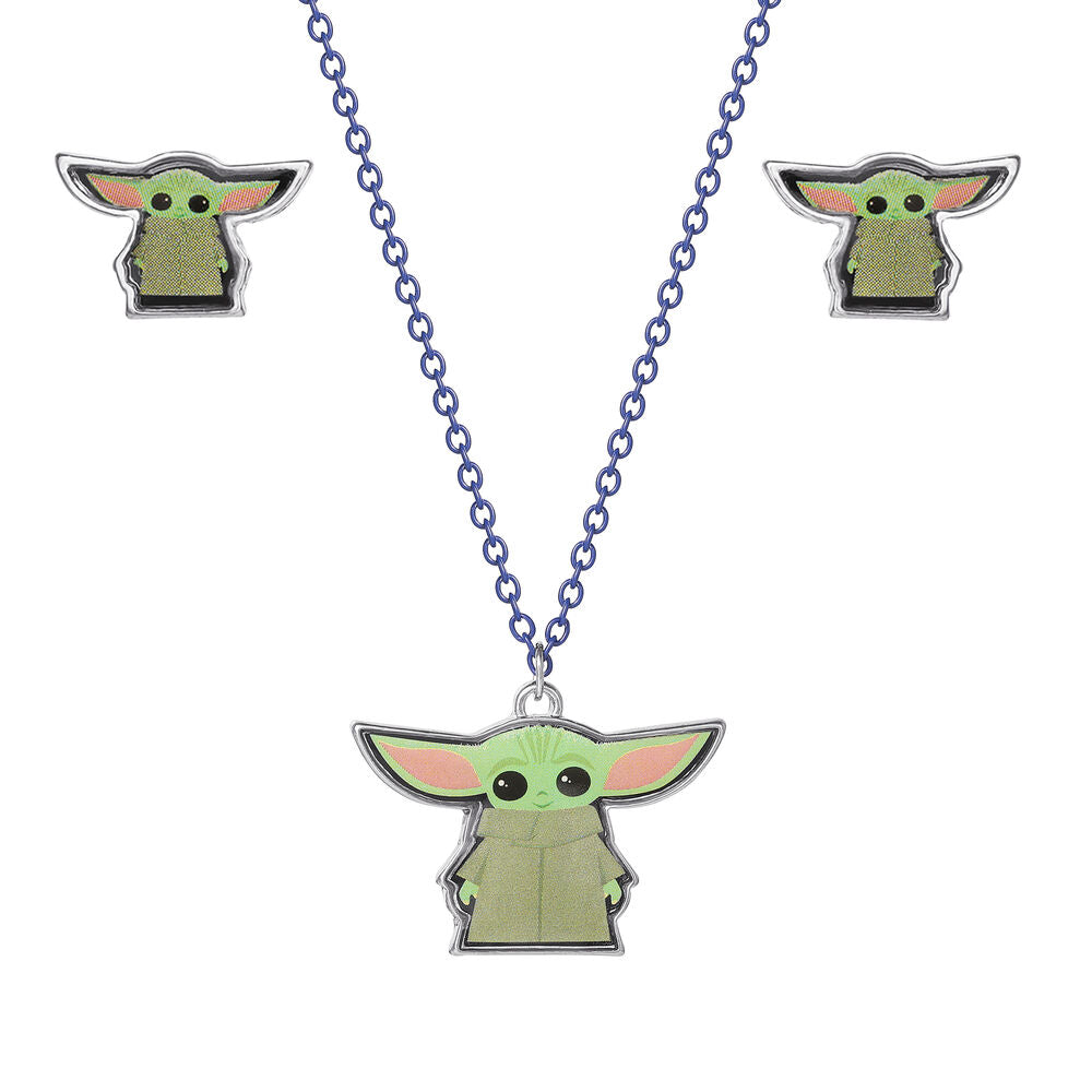 Star Wars Baby Yoda Set necklace + earrings